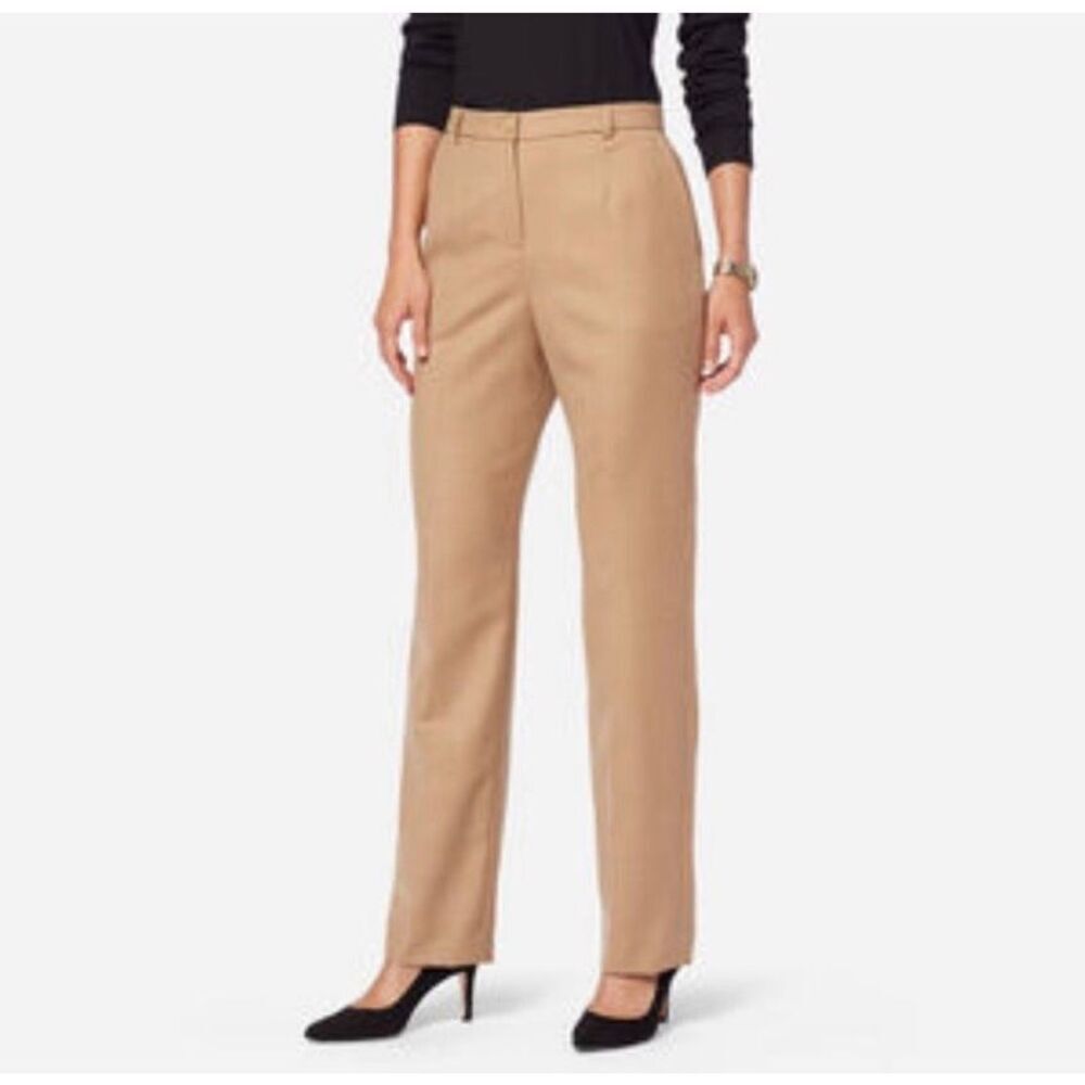 New Pendleton Virgin Wool Tan Career Work Trousers Pants Size 10 Petite $179